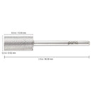 PANA Professional 3/32" Shank Size - Flat Top Large Barrel Silver Carbide Bit Fine Girt - Nail Drill Bit for Dremel Machine PANA