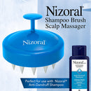 Nizoral Hair Shampoo Brush with Soft Silicone Scalp Massager Brush Head, for All Hair Types, Deep Cleanses Scalp and Removes Dead Flaky Skin and Residue Nizoral