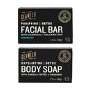 The Seaweed Bath Co. Unscented 3.75oz Exfoliating Detox Body Bar Soap and 3.75oz Purifying Detox Facial Bar Soap The Seaweed Bath Co.