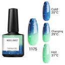 Modelones Mood Gel Nail Polish Set- Colors Collection Temperature Color Changing Gel Long-Lasting Glitter Nail Varnish Long Lasting Soak Off U V LED Lamp Manicure for Nail Art 6 Pcs 10 ml modelones Store
