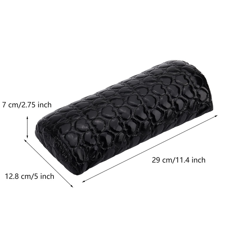Nail Pillow Hand Rest for Nails, Washable PU Leather Nail Armrest Detachable Manicure Hand Pillow Cushion Nail Art Accessories Tool for Nails Tech (Black) Deciniee