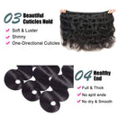 Ayisha Hair Body Wave Human Hair Bundles Brazilian Human Hair Body Wave 4 Bundles (22 24 26 28 inch) 100% Virgin Remy Unprocessed Natural Black Color Human Hair 4 Bundles for Black Women Ayisha