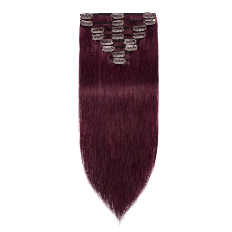 Clip in 100% Remy Human Hair Extensions 10''-24'' Full Head 8pcs 18clips Long Soft Silky Straight for Women Beauty