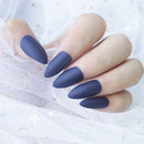 6 Packs (144 Pcs) Matte Press on Nails Medium Length Solid Color Ballerina Professional False Gel Nail Art Acrylic Fake Nails Tips Kit with Adhesive Tabs for Women Girls Short JUSTOTRY