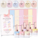 Double Rhythm 6 Pcs 15 ML Gel Polish Set Same Color Same Bottle Soak Off Gel Polish Kit Nail Art Manicure Salon DIY at Home for Women (Jelly Burgundy Red Glitter Silver -T6-56) Infinity Warehouse