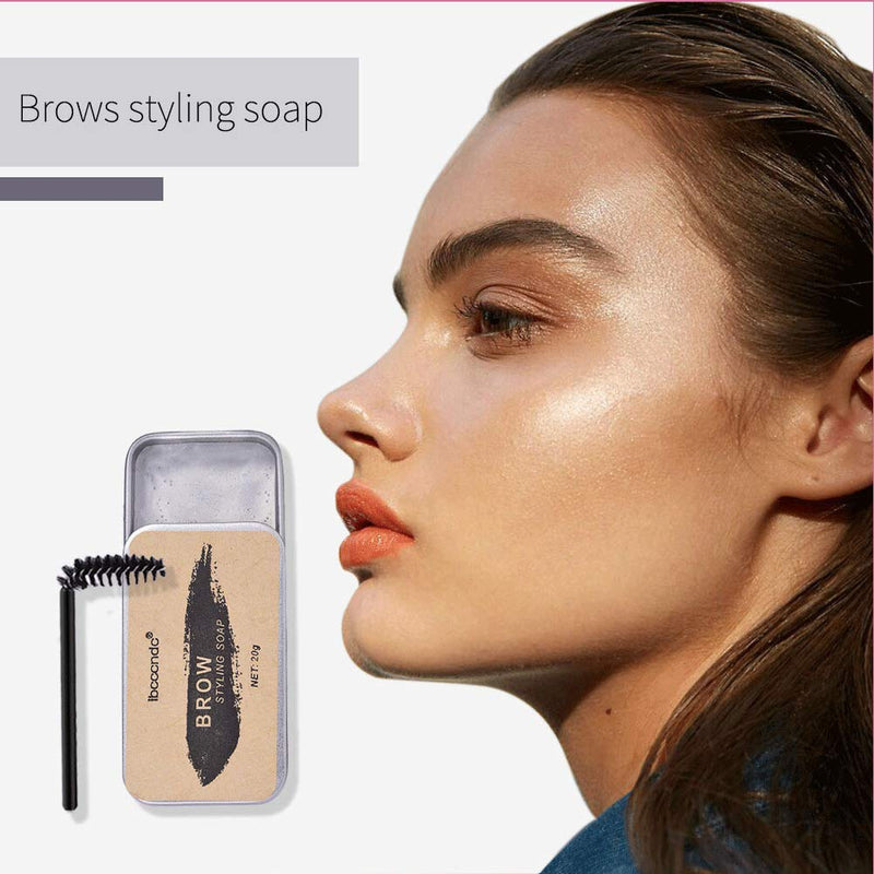 Eyebrow Soap, 3D Brows Styling Soap, Transparent Long Lasting Natural Eyebrow Wax Eyebrow Gel Sokgo