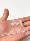 Tara Girls Self Hinge Bow Hair Barrettes 18 Pieces Selection (Clear) Tara