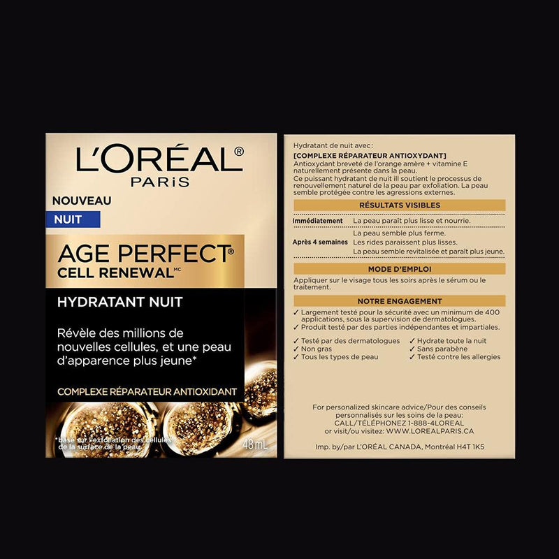 L'Oreal Paris Age Perfect Cell Renewal Anti-Aging Day Moisturizer SPF 25, Antioxidant Recovery Complex - Smooth Wrinkles, Firmer, Radiant, Younger Looking Skin. Dermatologist Tested, 1.7 oz. L'Oreal Paris