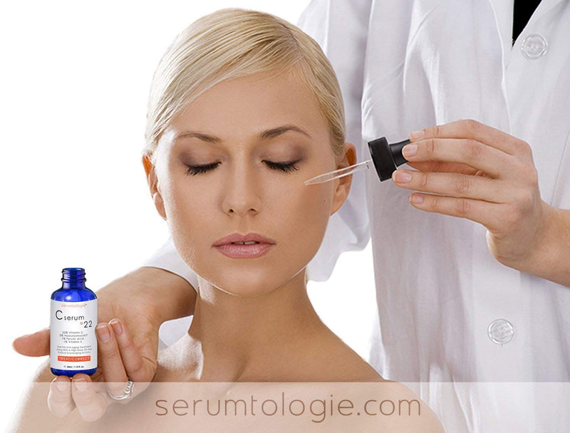 serumtologie Vitamin C Serum - 22% Vitamin C serum for Face & Skin-Antioxidant Rich Formulation with 5% Hyaluronic Acid, 1% Ferulic Acid-1.15 Ounces serumtologie