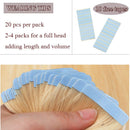 40 PCS Rooted Tape In Hair Extensions Human Hair Invisible Seamless Skin Weft Body Wave Highlight Double Side Tape Remy Human Hair Extensions Wavy For Women (24'',100g/40pcs,