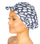 GRACE & COMPANY Luxury Shower Cap For Women - 100% Waterproof, Reusable, Washable & Breathable Shower Caps-Casablanca GRACE & COMPANY