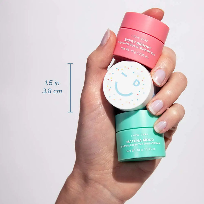 I DEW CARE Mini Scoops | Wash Off Face Mask Skin Care Trio | Korean Skin Care Starter Set | Self Care Gifts for Women | Facial Treatment, Vegan, Cruelty-free, Paraben-free I DEW CARE Store