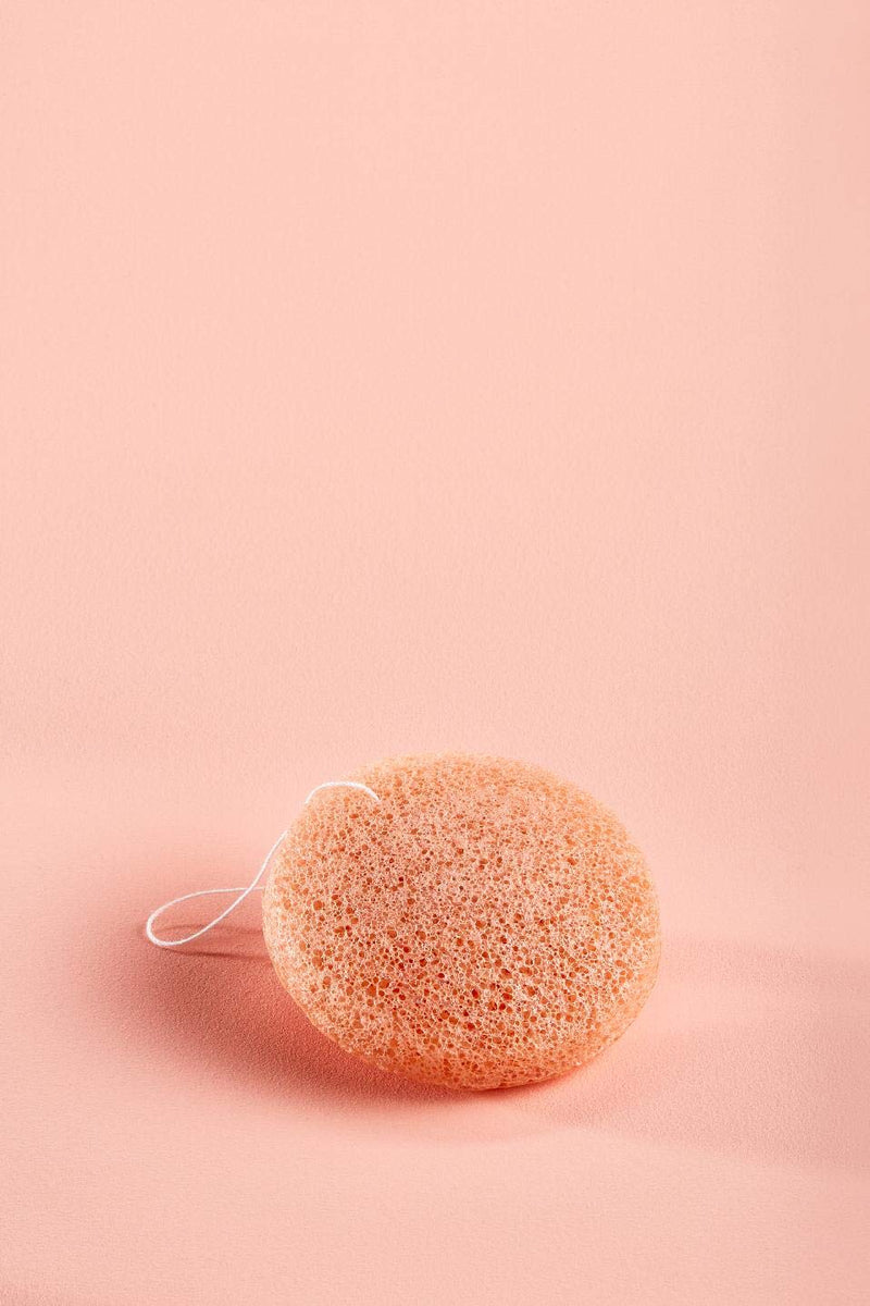 Honest Beauty Gentle Konjac Sponge with Pink Kaolin Clay |Soft Exfoliating Facial Sponge |Buff & Soften Skin | 1 count Honest Beauty