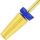 PANA Nail Carbide 5 in 1 Bit - Two Way Rotate use for Both Left and Right Handed - Fast remove Acrylic or Hard Gel - 3/32" Shank - Manicure, Nail Art, Drill Machine (Medium - M, Gold) PANA