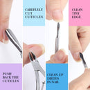 Nail File and Buffer- 3pcs Double Sided Nail File, Rectangular Nail Buffer, Buffer Block Sponge Polished, Nail Brush, Come with Cuticle Nipper and Pusher, Perfect Manicure Tool Kit for Shiny Nail HNYYZL