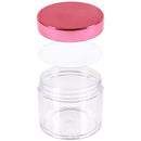 Beauticom 2 oz./ 60 Grams/ 60 ML Thick Wall Round Clear Plastic LEAK-PROOF Jars Container with ROSE GOLD Lids for Cosmetic, Lip Balm, Creams, Lotions, Liquids (12 Jars, Rose Gold) Beauticom