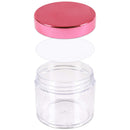 Beauticom 2 oz./ 60 Grams/ 60 ML Thick Wall Round Clear Plastic LEAK-PROOF Jars Container with ROSE GOLD Lids for Cosmetic, Lip Balm, Creams, Lotions, Liquids (12 Jars, Rose Gold) Beauticom