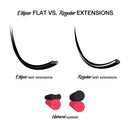 LASHVIEW Eyelash Extension,Ellipse Flat Eyelash Extensions,Individual Lashes,0.15mm C Curl 12mm,Lash Extension,Semi-Permanent,Extremely Light & Soft,Professional Salon Use. LASHVIEW