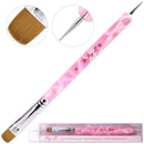 Ivy-L Premium 2 Way French Gel Acrylic Nail Art Kolinsky Brush with Dotting Tool for Professional Manicure Cuticle Clean up Nail Art Design (Size