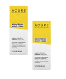 ACURE Brightening Night Cream, 1.7 Fl. Oz. (Pack of 2) Acure