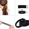 30 Pcs Chiffon Flower Hair Scrunchies and 50Pcs Black Elastic Hair Bands Soft Cotton Scrunchies Design Printed Flower Hair Ties for Women or Girls Hair Accessories with Gift Bag Yanwenx