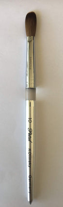 Silver Handle CRIMPED 100% Kolinsky Acrylic Nail Brush (Crimped 10) Silver Handle Nail Brush