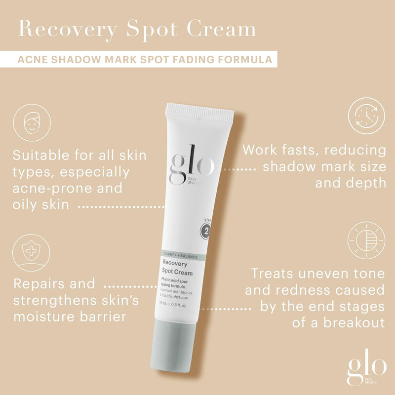 Glo Skin Beauty Recovery Spot Cream | Acne shadow mark spot fading formula | For acne-prone and oily skin Infinity Warehouse