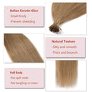 22 Inches I Tip Remy Human Hair Extensions 100 Strands/Pack Pre Bonded Keratin Stick In Hair Extensions Cold Fusion Hair Piece Long Straight For Women