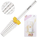 PANA Nail Carbide 5 in 1 Bit - Two Way Rotate use for Both Left and Right Handed - Fast remove Acrylic or Hard Gel - 3/32" Shank - Manicure, Nail Art, Drill Machine (Double Coarse - 2XC, Silver) PANA
