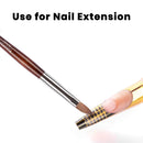 Beetles Acrylic Nail Brush 100% Pure Kolinsky Hair, Bristles Acrylic Powder Nail Oval Crimped Shaped Nail Art Brush for Acrylic Nail Kit and Poly Nail Extension Gel Manicure