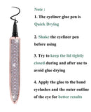 Eyelash Glue Pen Latex-Free Lash Glue Liner Self-Adhesive Eyeliner Pen 2 in 1 Eye Liner Pen lash Glue Pen Strong Hold Waterproof Eyelash Glue for False Lashes (1P，Black） CMNRO