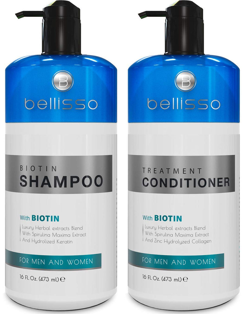 Biotin Shampoo and Conditioner and Hair Mask for Hair Growth - Thickening Anti Hair Loss Shampoo Treatment - Regrowth Shampoo & Conditioner & Hair Mask for Dry Normal Oily & Color Treated Hair BELLISSO