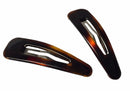 Parcelona French CLIC CLAC 2 Pieces Extra X- LARGE 3 1/4 Inch Tortoise Shell Snap Hair Clip Pins Parcelona