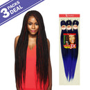 MULTI PACK DEALS! Outre Synthetic Hair Braids X-Pression Kanekalon 3X Pre Stretched Braid 52" (3-PACK, BU) x-pression