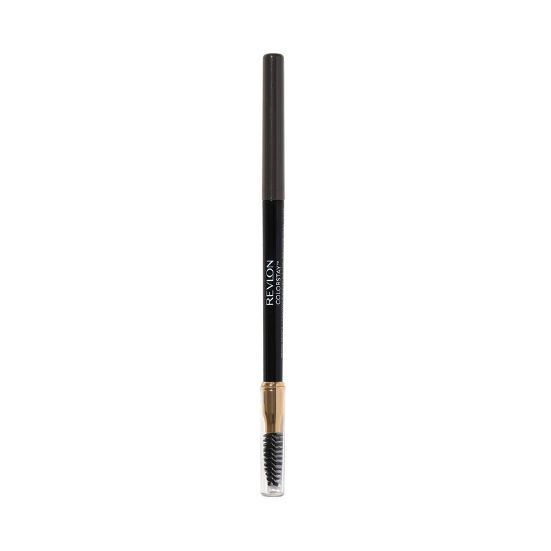 Revlon ColorStay Eyebrow Pencil with Spoolie Brush, Waterproof, Longwearing, Angled Tip Applicator for Perfect Brows, Soft Black (225) REVLON