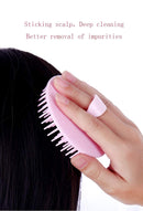 Hair Scalp Brush Dandruff Cleaning Brush Shower Scalp Shampoo Brush Scalp Massager Pack of 4(Blue,Green,Yellow,Pink) Aroveea