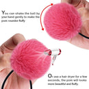 Pom Pom Hair Ties,MORGLES 16pcs Pom Pom Elastic Hair Ties Hair Pom Poms Fluffy Ponytail Holders PomPom Hair Band for Girls Toddlers Pigtail,8 Colors/2 inches MORGLES