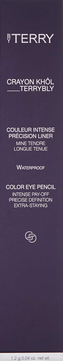 By Terry Crayon Khol Terrybly Waterproof Eyeliner Pencil | Black Print | Highly-Pigmented, Long-lasting | 1.2g (0.04oz) By Terry