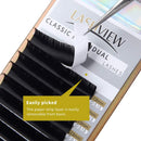 LASHVIEW Eyelash Extensions,Individual Lashes, Premium Single &Classic Lashes,0.15 Thickness C Curl 8-15mm Mixed Tray,Natural Semi Permanent Eyelashes,Soft Application-Friendly, Lashes LASHVIEW