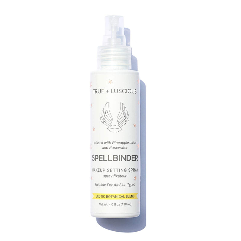 Spellbinder Makeup Setting Spray by True + Luscious - (4oz) Infused with Organic Pineapple Juice, Rosewater, & Botanicals - Lasting Wear up to 16 Hours - Natural-Matte Finish - Full Size 4 oz / 118 ml True + Luscious