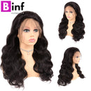 BINF Hair 22inch Glueless Body Wave Lace Front Wigs Human Hair Wigs Pre Plucked Natural Hairline with Baby Hair 100% Unprocessed Brazilian Virgin Body Wave Human Hair Lace Frontal Wig for Black Women BINF Store