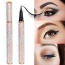 Upgraded Self-adhesive Eyeliner,2 in 1 Eye Liner Pen Diamond Bling Glitter Liquid Eyeliner No Glue, Non Magnetic,Eye Liner for Eye Makeup Wear Normal False Eyelashes Best Women Gifts (Queen) tokabrize