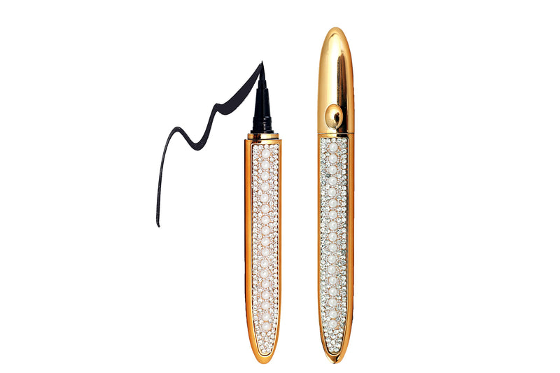 2 in 1 Black Liquid Magic Eyeliner Glue | Extra Strong Hold for Regular False Lashes | Cruelty Free | Waterproof, Long-Lasting Liquid Gel Works without the Need for Magnets or Glue | by Rush Line Rush Line