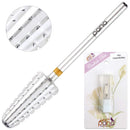 PANA Nail Carbide Volcano Bit - Two Way Rotate use for Both Left and Right Handed - Fast remove Acrylic or Hard Gel - 3/32" Shank - Manicure, Nail Art, Drill Machine (2x Coarse, Silver) PANA