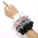 Silk Satin Scrunchies Women Hair Ties - Ivyu Big Scrunchy Ponytail Holder No Crease Hair Bands Soft Elastic No Hurt Your Hair for Vsco Girl Women White Black Gray Pink Ivyu Store