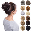 Messy Bun Hair Piece Scrunchy Updo Hair Pieces for Women Fluffy Wavy Hair Bun Scrunchies Donut Hairpiece Synthetic Chignons With Elastic Rubber Band Medium Brown-Thicker 1 pc Benehair