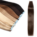 40 PCS Tape In Hair Extensions Real Human Hair Invisible Seamless Skin Weft Double Side Tape Remy Human Hair Hightlight Balayage Natural Long Straight For Women (16'',100g/40pcs,