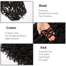 Nu Faux Locs Crochet Hair 18 Inch Soft Locs Crochet Braids Curly Wavy Goddess Locs Pre-loop Crochet Braids 100% Natural African Roots Synthetic Fiber Faux Locs (18inch(1 pack), 4