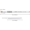 PANA USA 3D Kolinsky Nail Art Brush Silver Metal with Non-Slip Handle Acrylic Nail Art Brush Sculpture Brush (Size