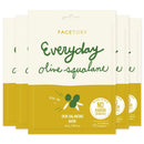 Everyday Olive Squalane Skin Balancing Mask With No Harsh Chemicals - Balancing, Rejuvenating, and Moisturizing (Pack of 5) FACETORY Store